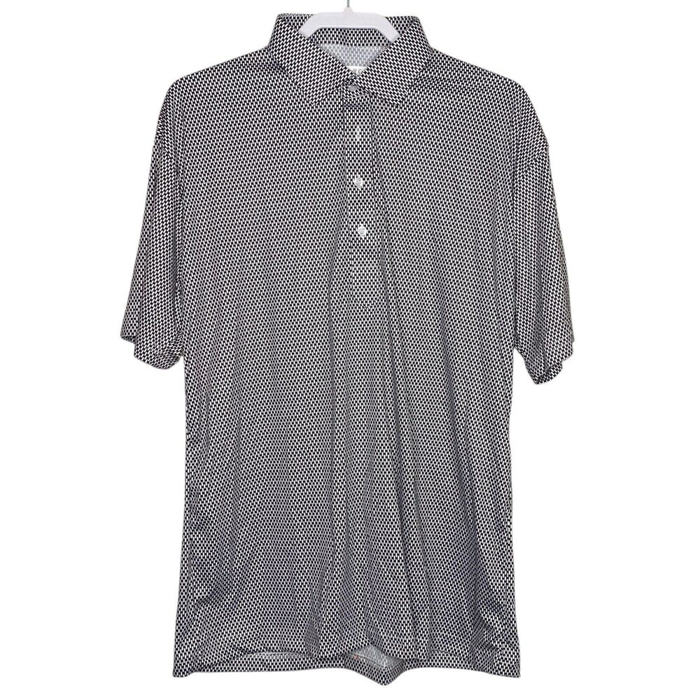 Collars & Co Dress Collar Polo Shirt Men S Vantage Black Golf Preppy Relaxed NEW